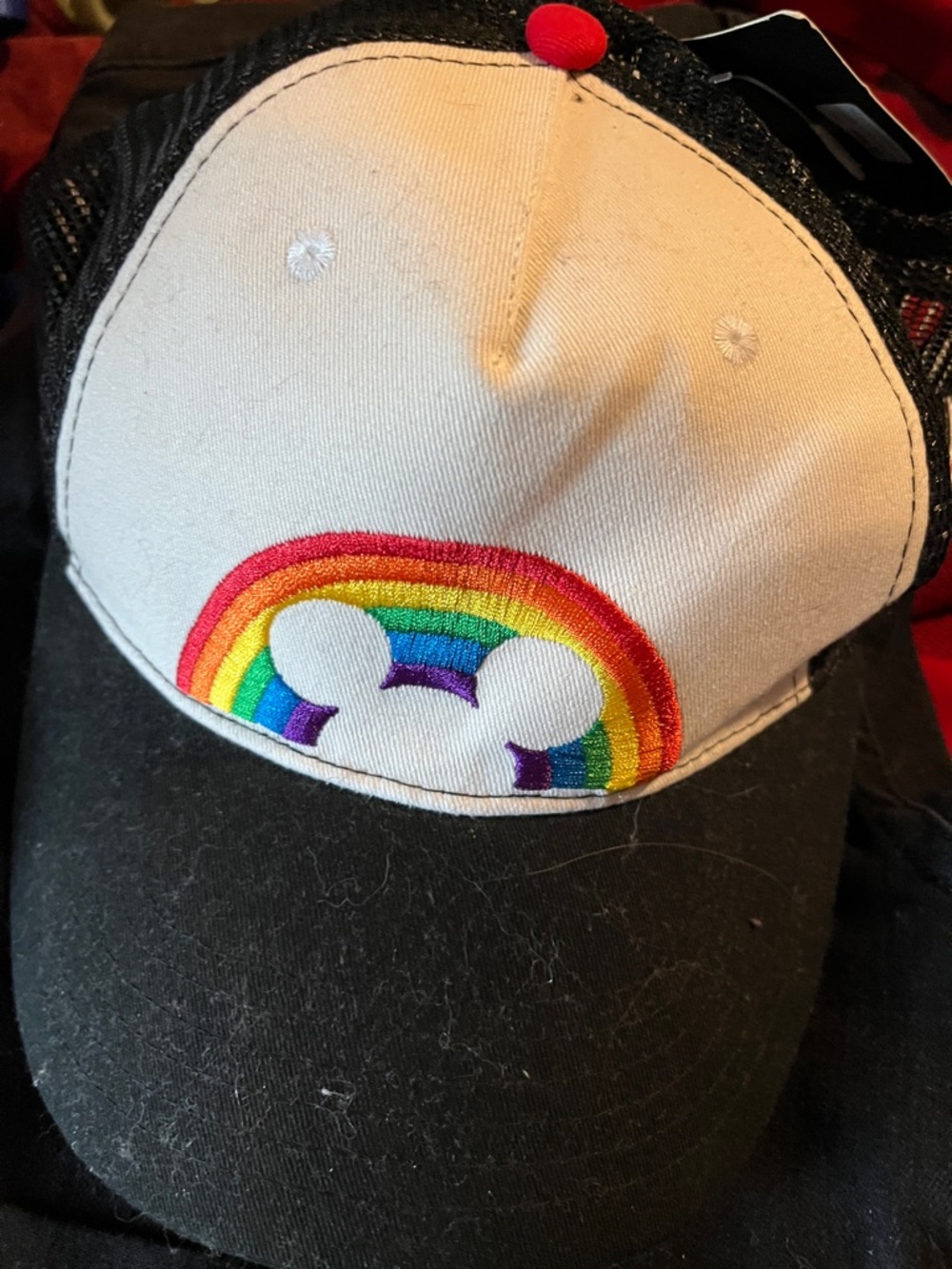 Disney Rainbow Collection Trucker Hat - Black & Cream